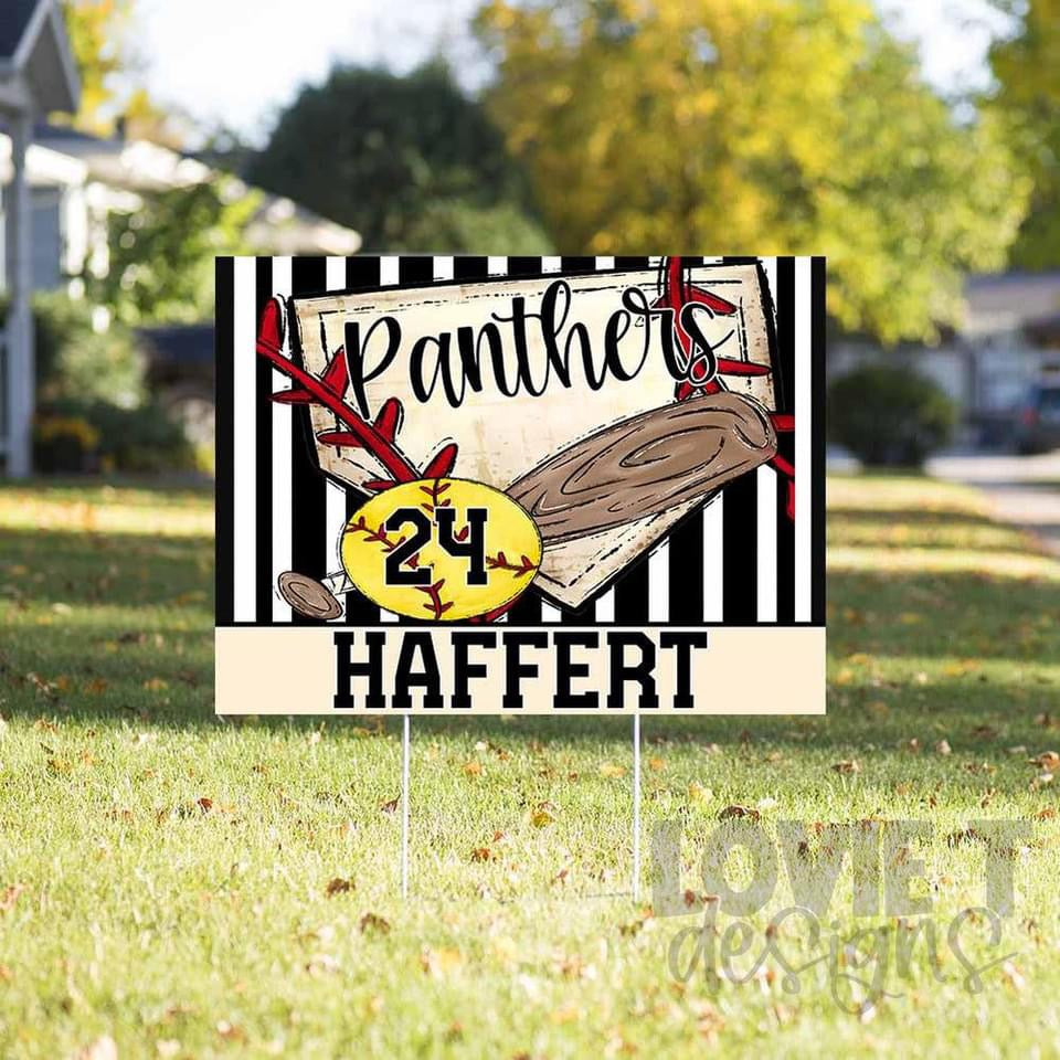 Softball Home Plate Yard Signs