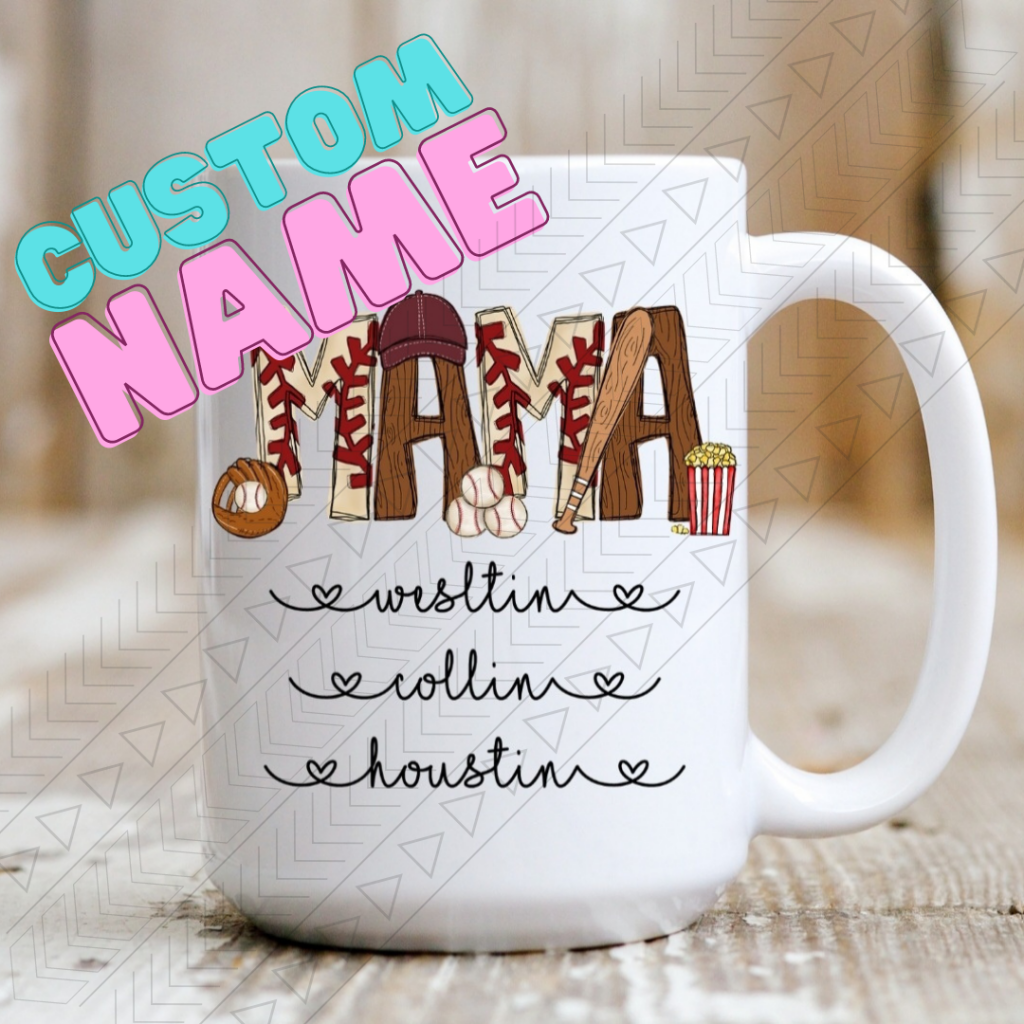 Custom Name Baseball/softball Mug