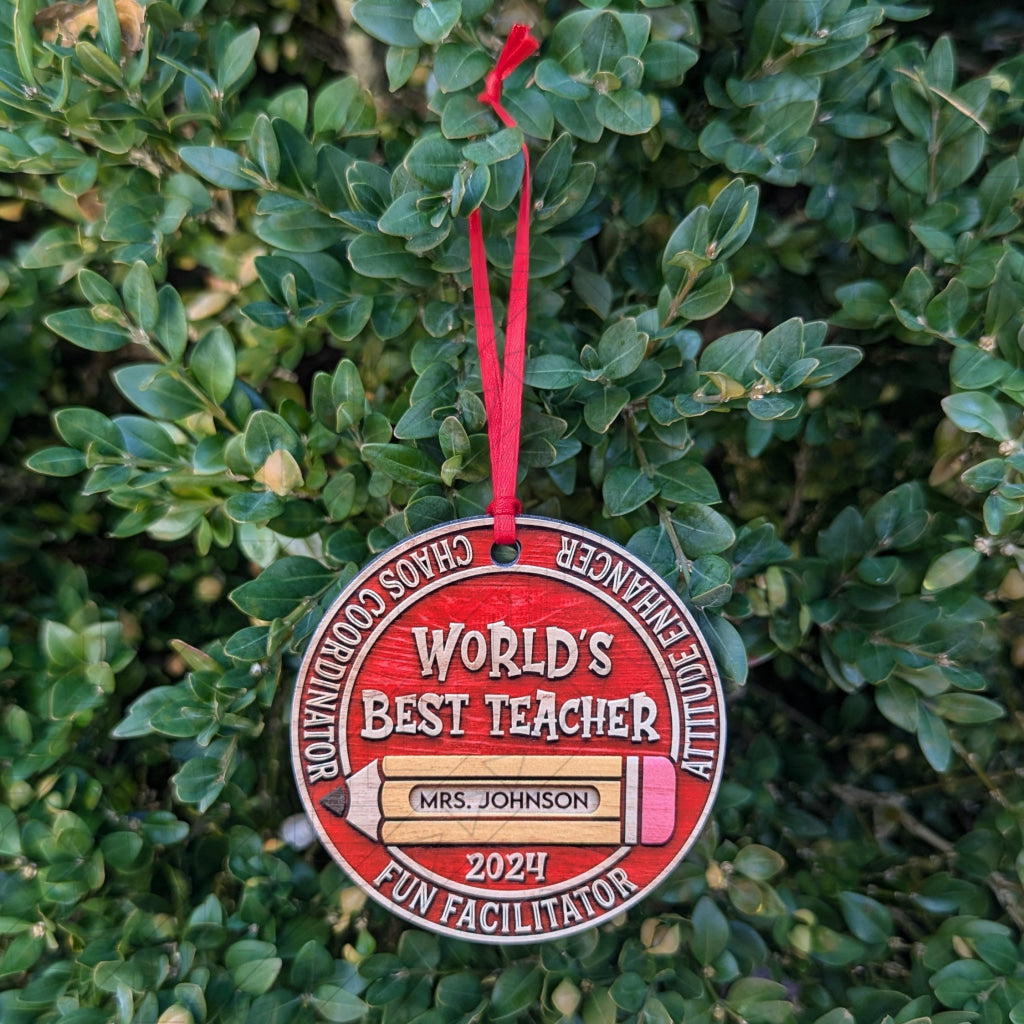 World’s Best Teacher Ornament Ornaments